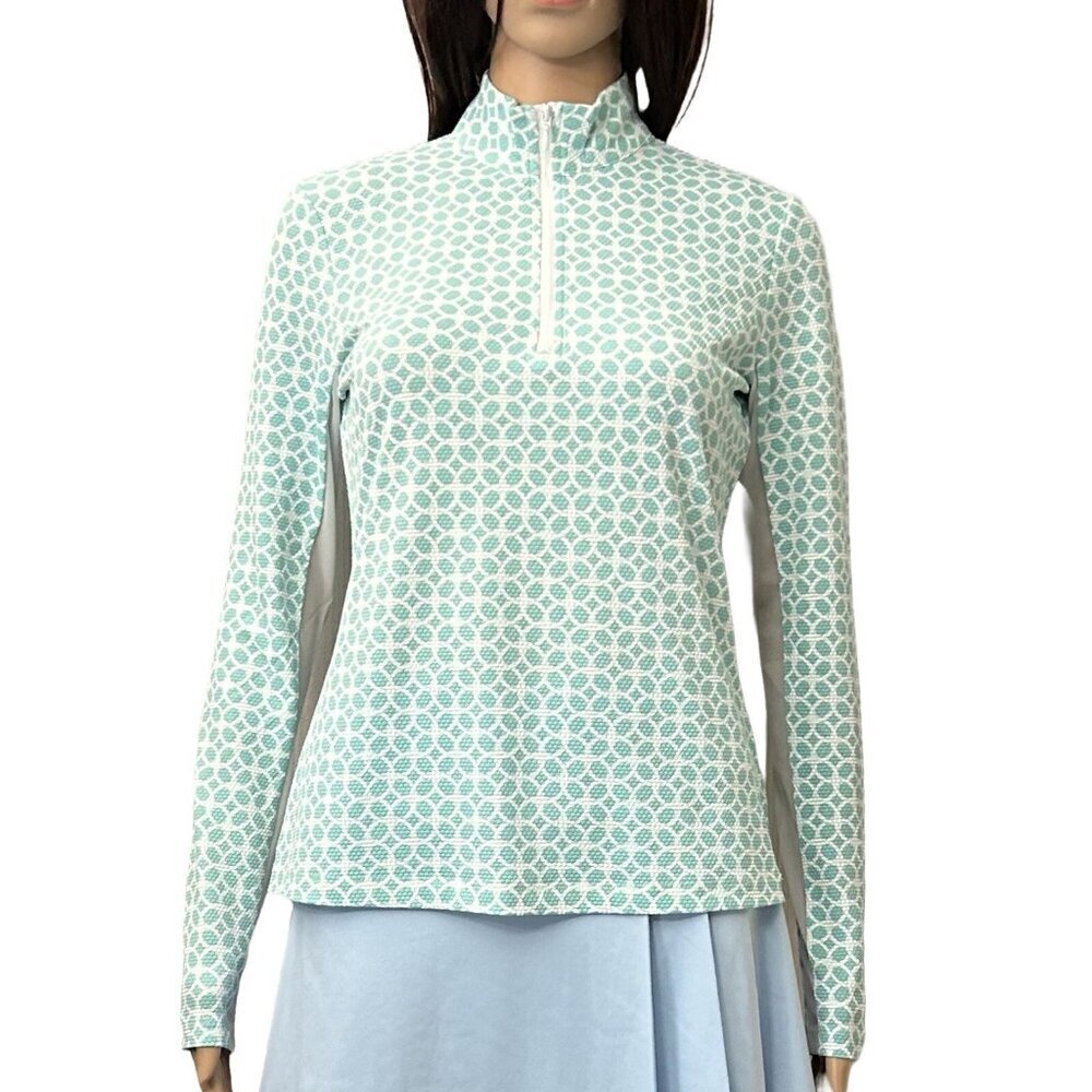 Tommy Bahama Women's Long Sleeves Top with Mesh Sleeve Panels Size XS - NWT